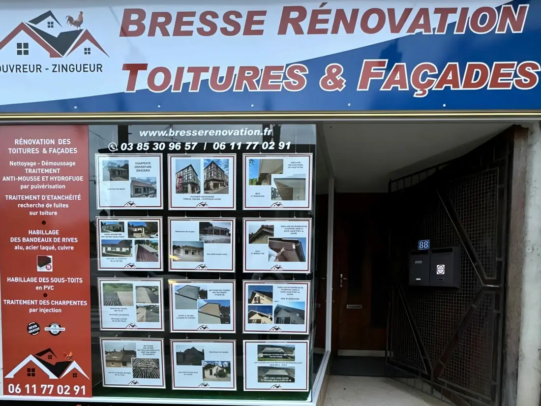 Devanture de l'agence Bresse Rénovation à Pont-de-Vaux